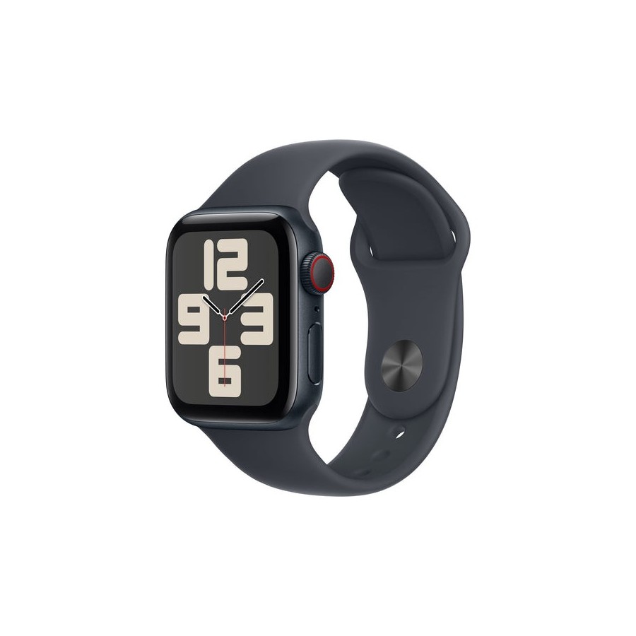 Apple watch se, smartwatch negro, aluminio, 40 mm, pulsera deportiva midnight s/m, cellular mxgc3qf/a