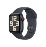 Apple watch se, smartwatch negro, aluminio, 40 mm, pulsera deportiva midnight s/m, cellular mxgc3qf/a