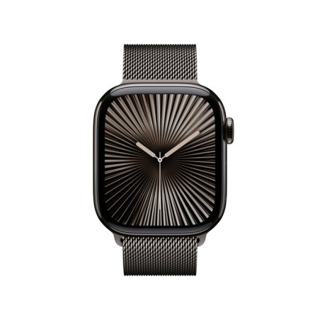 Apple watch series 10, smartwatch pizarra, caja de titanio, 42 mm, pulsera milanesa pizarra, celular mx053qf/a