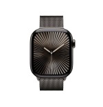 Apple watch series 10, smartwatch pizarra, caja de titanio, 42 mm, pulsera milanesa pizarra, celular mx053qf/a