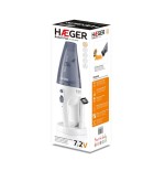 Aspirador de mano haeger bullet plus aspira líquido y sólido 7.2v dc 2 velocidades modo silencioso recargable color gris