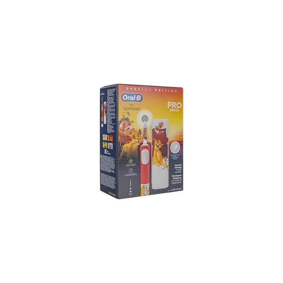 Cepillo de dientes braun vitality pro 103 kids lion king eléctrico multicolor, con estuche de viaje 8700216297257