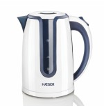 Hervidor eléctrico de agua haeger hot blue 2200w 1.7l sistema sin cables cuerpo y resistencia oculta inox base rotativa 360º