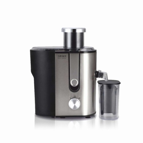 Haeger je-600.002b exprimidor licuadora centrífuga negro, acero satinado 600 w