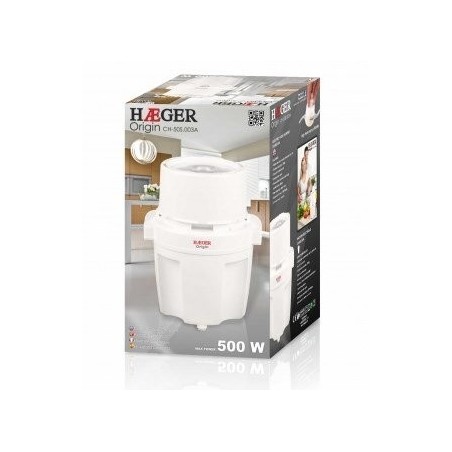 Picadora haeger origin 500w cuchilla acero inox. capacidad 200g espátula pies antideslizantes