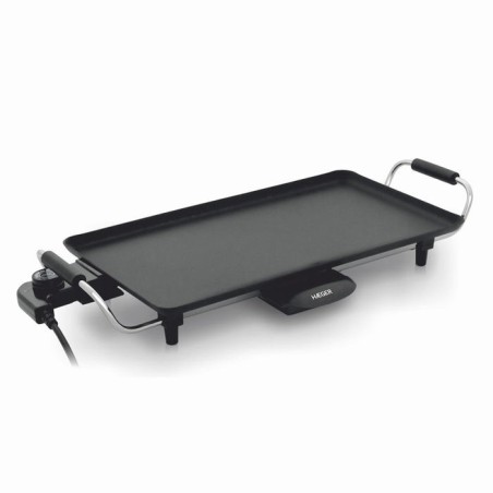Plancha eléctrica para asar haeger baking plate 200w 460*260mm grill eléctrico bandeja de residuos 5 niveles de temperatura