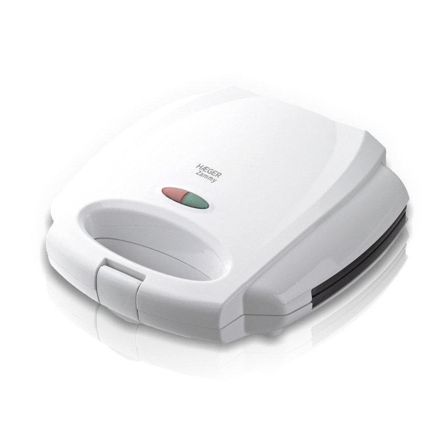 Sandwichera haeger zammy 750w placas antiadherentes tapa con bloqueo apagado automático protección sobrecalentamiento