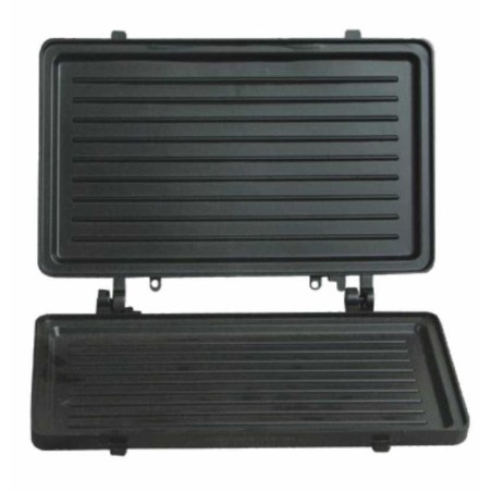 Sandwichera haeger zammy 750w placas antiadherentes tapa con bloqueo apagado automático protección sobrecalentamiento