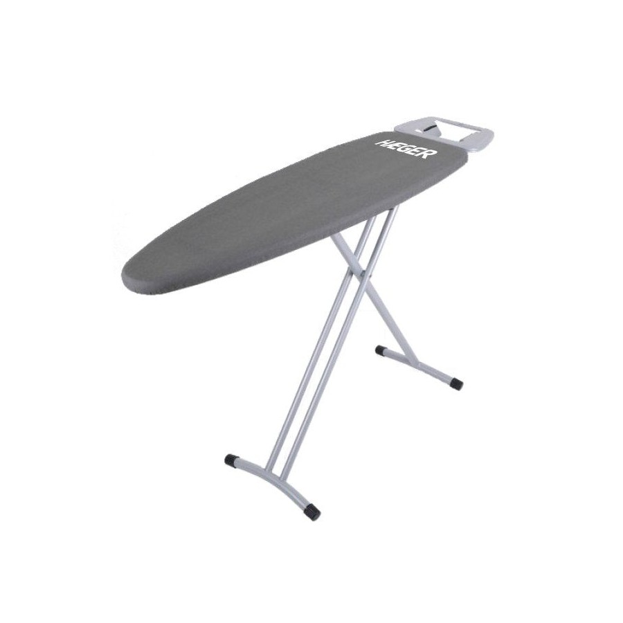 Tabla de planchar haeger home gris estructura red metalica 116*35cm altura ajustable 90cm funda algodon/espuma 5mm