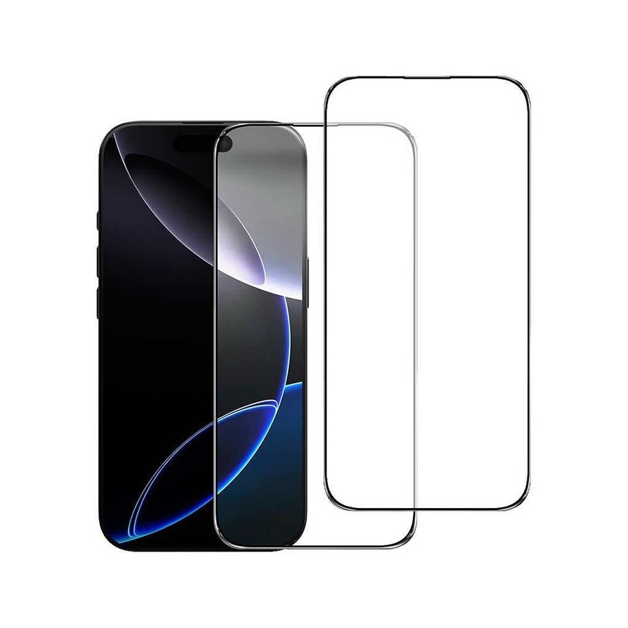 Pack x2 protector de cristal templado iphone 16 pro 6.3 full screen 3d