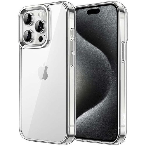 Funda antigolpes premium para iphone 16 pro 6.3 acrílico anti-amarillo transparente