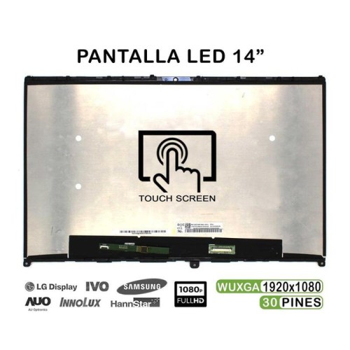 Pantalla led táctil de 14" para portátil lenovo ideapad flex 5 14iil05 5 14are05 5 14itl05