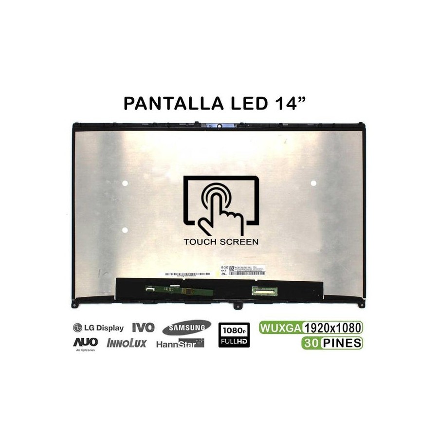 Pantalla led táctil de 14" para portátil lenovo ideapad flex 5 14iil05 5 14are05 5 14itl05