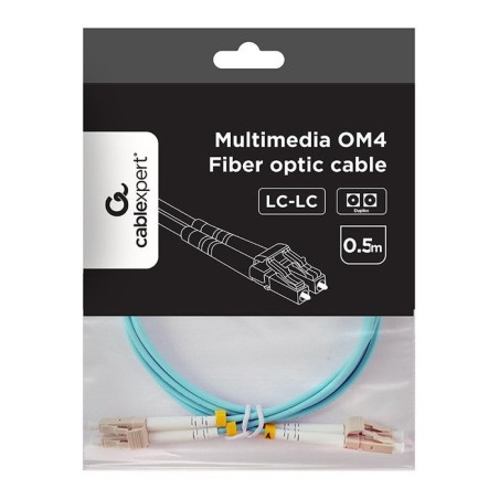 Gembird multimode duplex om4 50 125 fibra óptica cable lc lc 0.5m