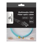 Gembird multimode duplex om4 50 125 fibra óptica cable lc lc 0.5m