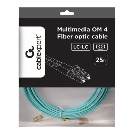 Gembird multimode duplex om4 50 125 fibra óptica cable lc lc 25m