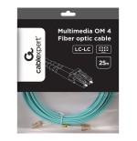 Gembird multimode duplex om4 50 125 fibra óptica cable lc lc 25m