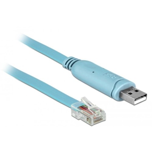 Delock 64185 adaptador de cable de vídeo 2 m rj-45 usb tipo a azul