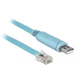 Delock 64185 adaptador de cable de vídeo 2 m rj-45 usb tipo a azul
