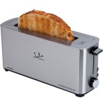Tostadora jata tt1043 1000w cuerpo acero inox boca ancha 40mm 5 posiciones tostado pulsador parada voluntaria