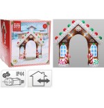 Inflable casita caramelo con led, ip44, 220v, 290x70x270cm. basics