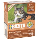 Comida húmeda para gatos bozita fresh menu sterilised extra chicken with beef  370g