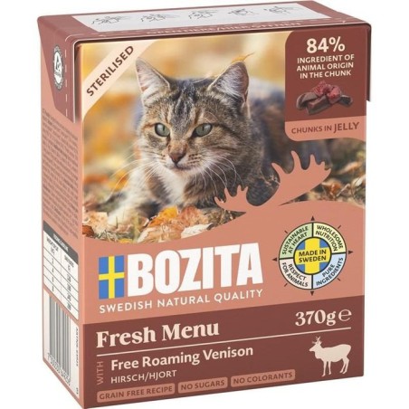 Comida húmeda para gatos bozita esterilizada - juego, piezas en jalea  370g