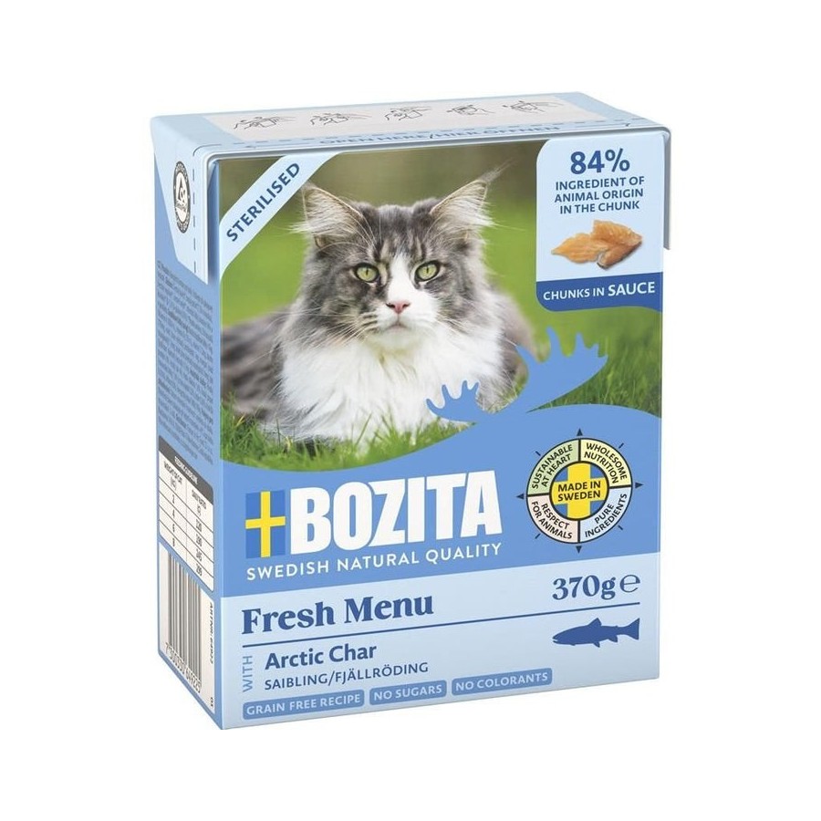 Comida húmeda para gatos bozita fresh menu sterilised arctic char  370g