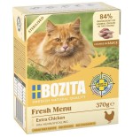 Comida húmeda para gatos bozita esterilizada - trozos de pollo extra en salsa  370g