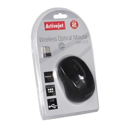 Ratón activejet amy-213  ambidextro rf inalámbrico óptico 1600 dpi