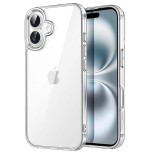 Funda antigolpes premium para iphone 16 plus 6.7" acrílico anti-amarillo transparente
