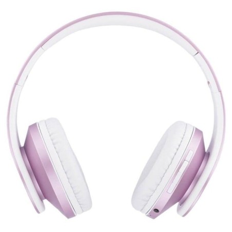 Auriculares  powerlocus p2 kids rosa/blanco inalámbricos para niños