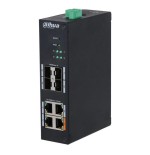 Dahua hs4408-4et-60 switch hardened poe 4 puertos 10/100 +4sfp gigabit 60w manejable layer2