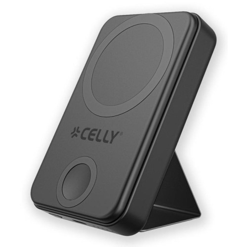 Celly magpbw10000bk batería externa 10000 mah cargador inalámbrico negro
