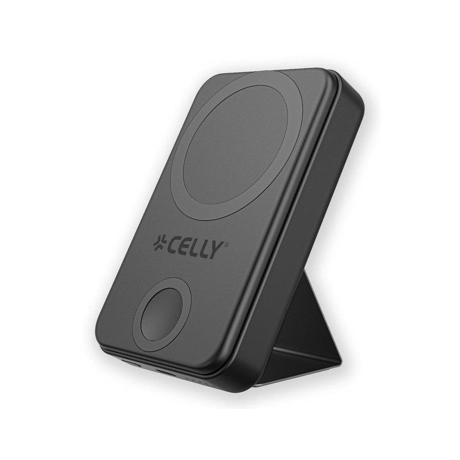 Celly magpbw10000bk batería externa 10000 mah cargador inalámbrico negro