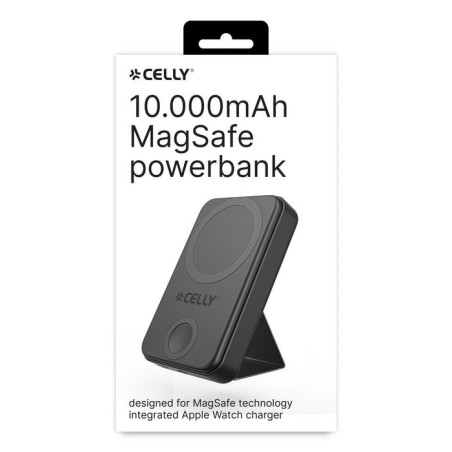 Celly magpbw10000bk batería externa 10000 mah cargador inalámbrico negro