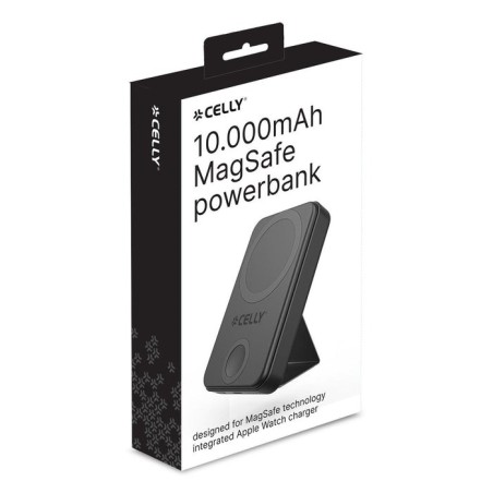 Celly magpbw10000bk batería externa 10000 mah cargador inalámbrico negro