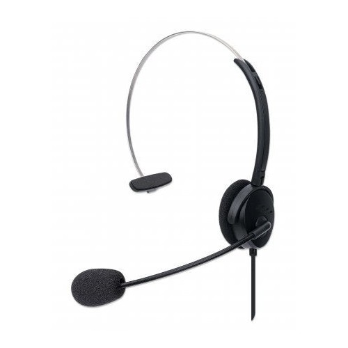 Auriculares  manhattan usb mono over-ear usb-a-mecker negro