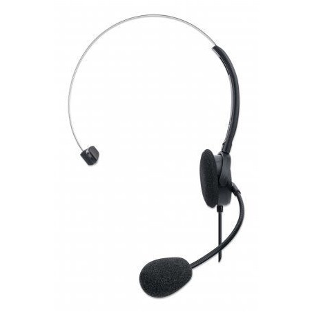 Auriculares  manhattan usb mono over-ear usb-a-mecker negro