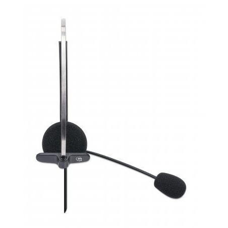 Auriculares  manhattan usb mono over-ear usb-a-mecker negro