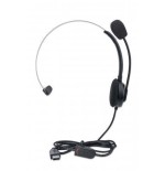 Auriculares  manhattan usb mono over-ear usb-a-mecker negro