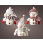 Muñeco de nieve con microled, 11x8x18cm. lumineo