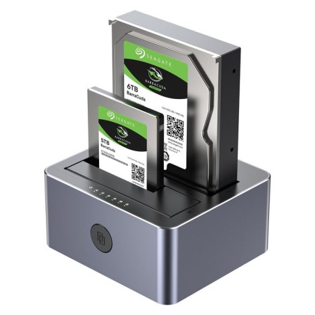 Unitek y-3026gy01-eu base de conexión para disco duro usb 3.2 gen 1 (3.1 gen 1) type-b gris