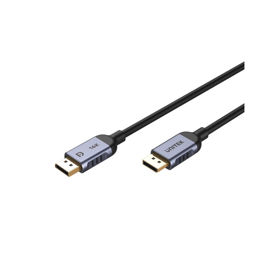Cable  unitek c1626gy01-2m displayport 2.1 negro