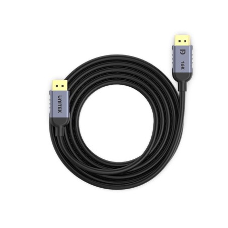 Cable  unitek c1626gy01-2m displayport 2.1 negro
