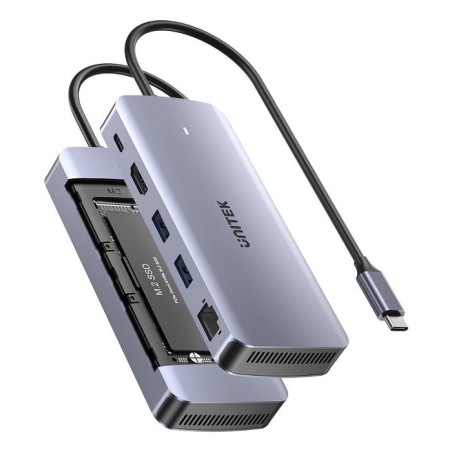 Hub unitek active  6-in-1 usb-c, m.2 ssd enclosure