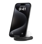 Base de carga inalambrica 2 en 1 belkin wiz028vfbk magnetica qi2 15w plegable negro