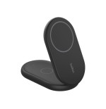 Base de carga inalambrica 2 en 1 belkin wiz028vfbk magnetica qi2 15w plegable negro