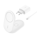 Base de carga inalambrica 2 en 1 belkin wiz028vfwh magnetica qi2 15w plegable blanca