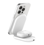 Base de carga inalambrica 2 en 1 belkin wiz028vfwh magnetica qi2 15w plegable blanca